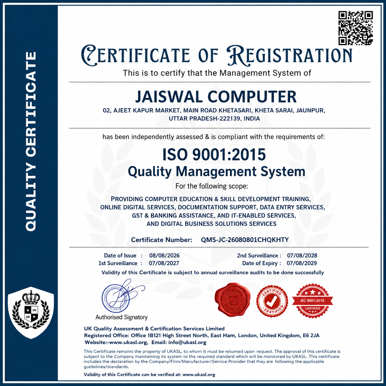 ISO CERTIFICATION